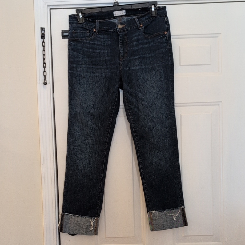 Loft NWOT Modern Straight Leg Dark Wash Jeans. Size 31/12